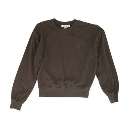 Brown Solid Sweatshirt Pullover
