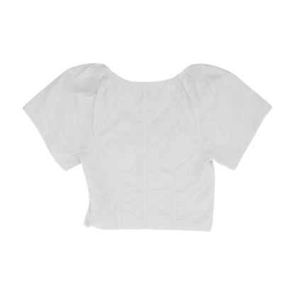 White Floral Blouse