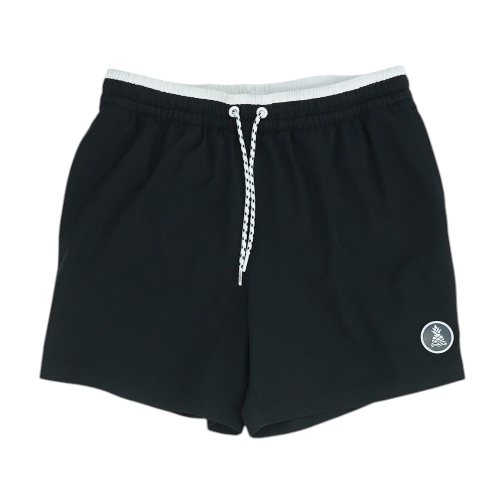 Black Color Block Swim Bottom