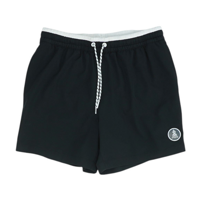 Black Color Block Swim Bottom