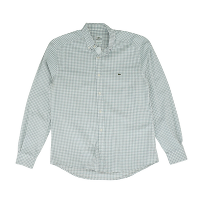 White Check Long Sleeve Button Down