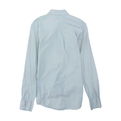 Blue Striped Long Sleeve Button Down