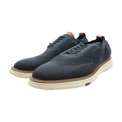 Navy Lace-Up Dress Shoes