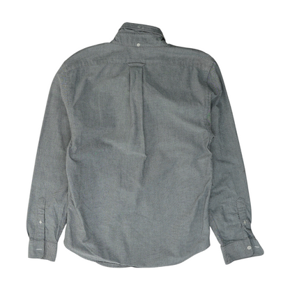 Gray Solid Long Sleeve Button Down