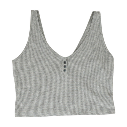 Gray Solid Pajama Top