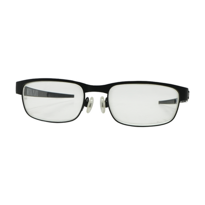 Black Metal Plate Oval Prescription Eyewear