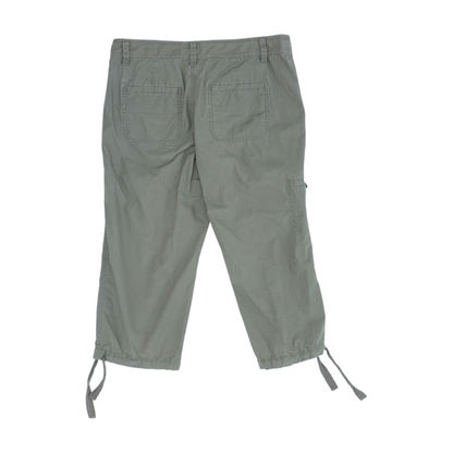 Olive Solid Chino Capris