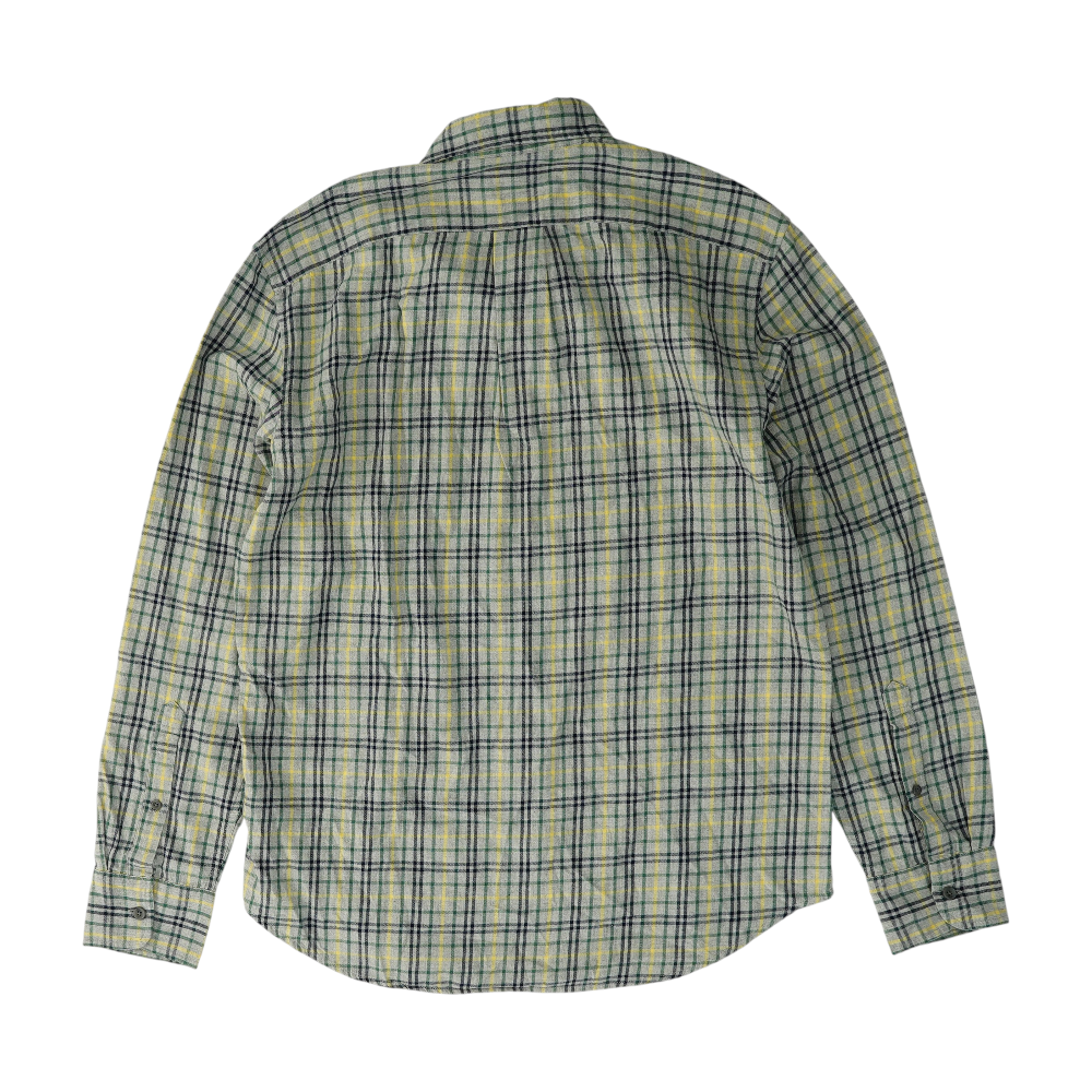 Gray Plaid Flannel Button Down