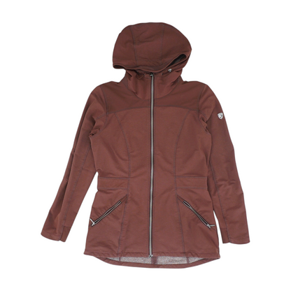 Maroon Solid Rain Jacket