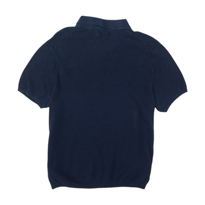 Navy Solid Short Sleeve Polo