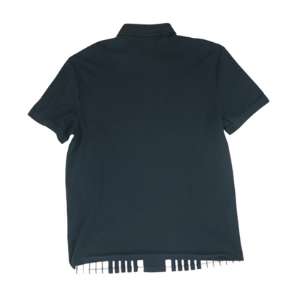 Black Striped Short Sleeve Polo