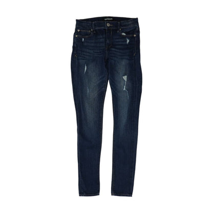 Blue Mid Rise Skinny Leg Jeans