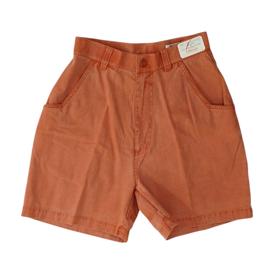 Red Solid Chino Shorts