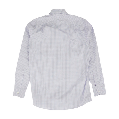 White Check Long Sleeve Button Down