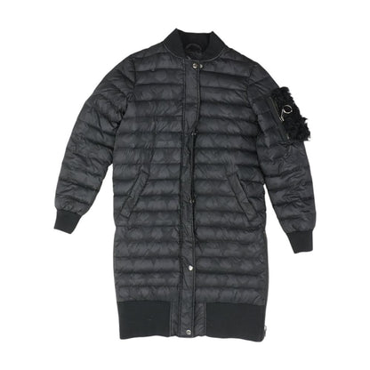 Black Solid Puffer Jacket