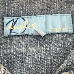 Vintage Blue Petite Solid Denim Jacket