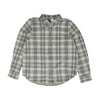 Gray Plaid Flannel Button Down
