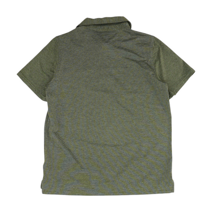 Green Striped Short Sleeve Polo