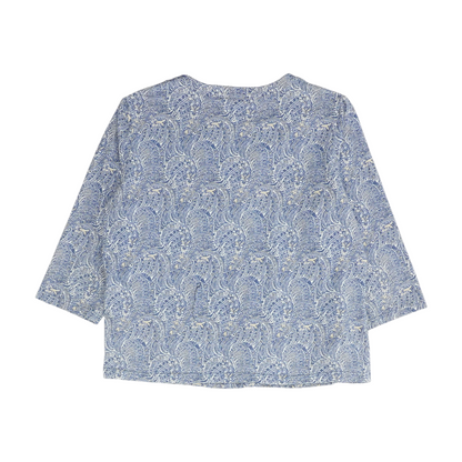 Blue Floral Blouse