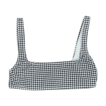 Black Check Swim Top