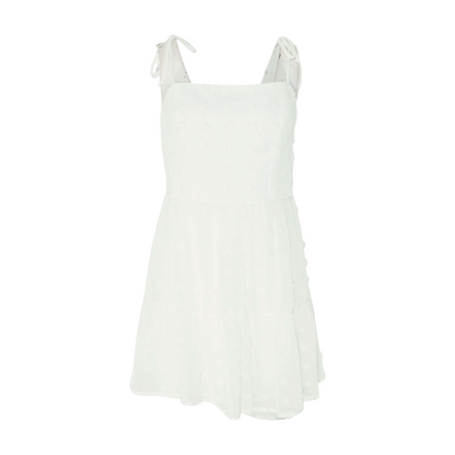 White Polka Dot Mini Dress
