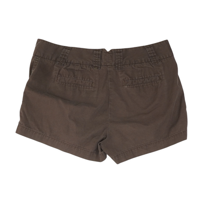 Brown Solid Chino Shorts