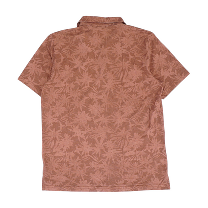 Rust Print Short Sleeve Polo