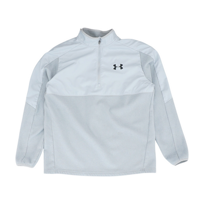 Gray Solid 1/4 Zip Pullover