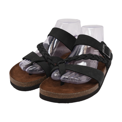 Black Flat Sandals