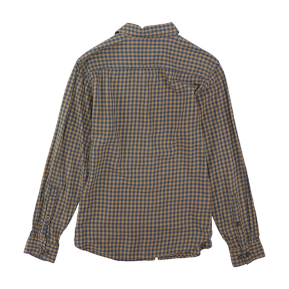 Beige Check Flannel Button Down