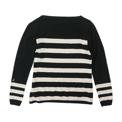 Black Striped Pullover Sweater