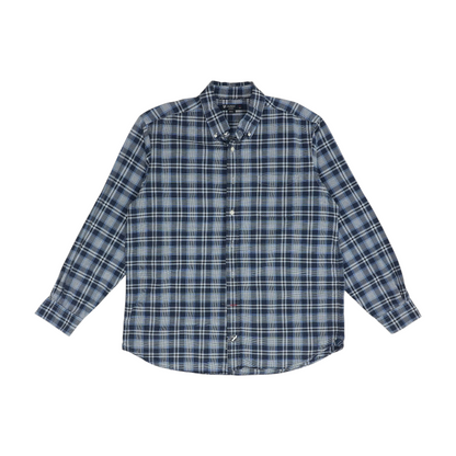 Blue Plaid Long Sleeve Button Down