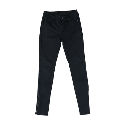 Black Solid Skinny Leg Jeans