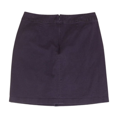 Purple Solid Mini Skirt
