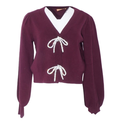 Burgundy Cardigan Sweater