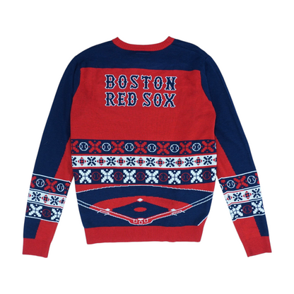 Red Print Pullover Sweater
