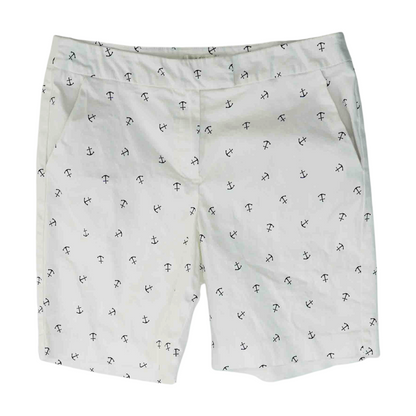 White Print Chino / Khaki Shorts