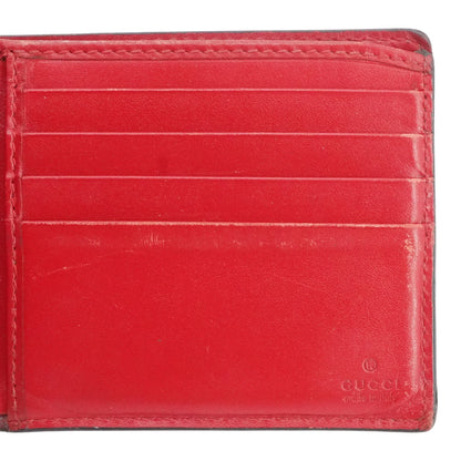 Guccissima Bi-Fold Wallet in Red