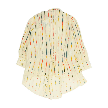 Beige Striped Blouse