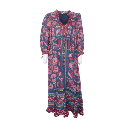Teal Floral Maxi Dress