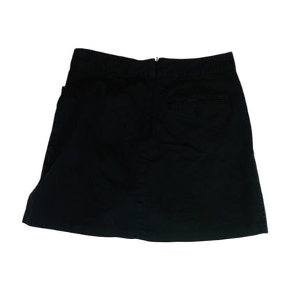 Black Solid Midi Skirt