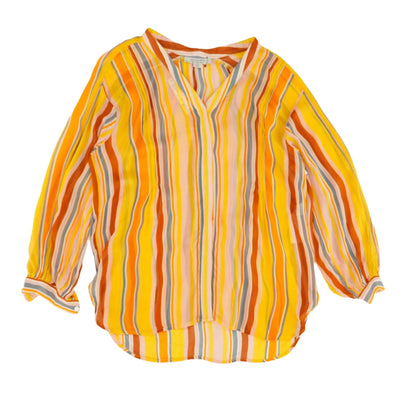 Multi Striped Long Sleeve Blouse