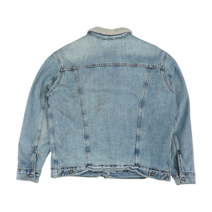 Blue Solid Denim Jacket