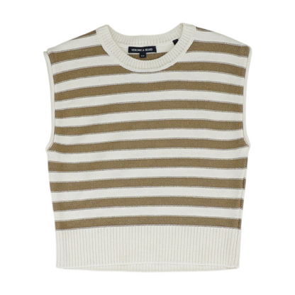 Brown Striped Pullover Sweater
