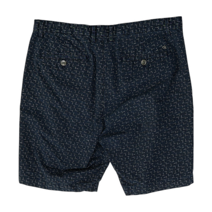 Navy Print Chino Shorts