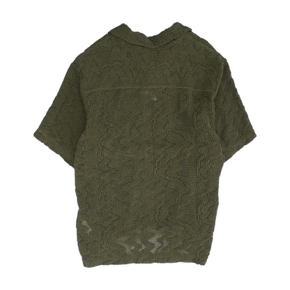 Green Solid Short Sleeve Polo