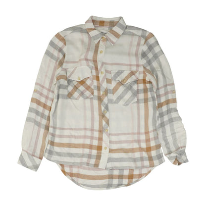 White Check Button Down