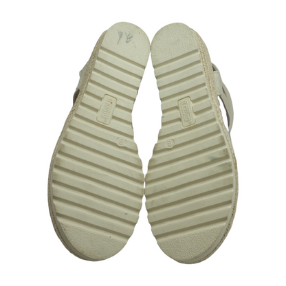 Beige Wedged Sandals