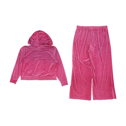 Magenta Striped Active Set