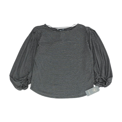 Gray Petite Striped Blouse